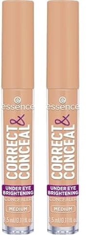 Essence Iluminador Para Las Ojeras Correct & Conceal, Iluminador, Corrector De Color, Natural (3.5Ml) (Paquete de 2)