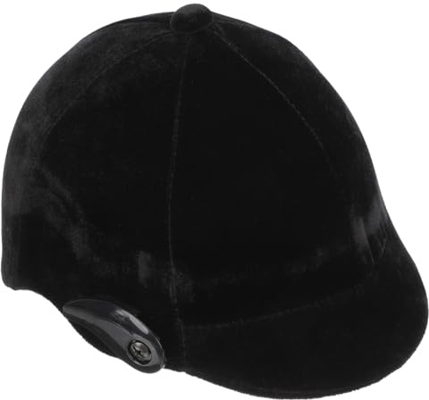 MERRYHAPY Casco da Equitazione Protezione Leggera per e in Polipropilene Nero per Equitazione Ventilazione Completa Cinturino Regolabile Scooter