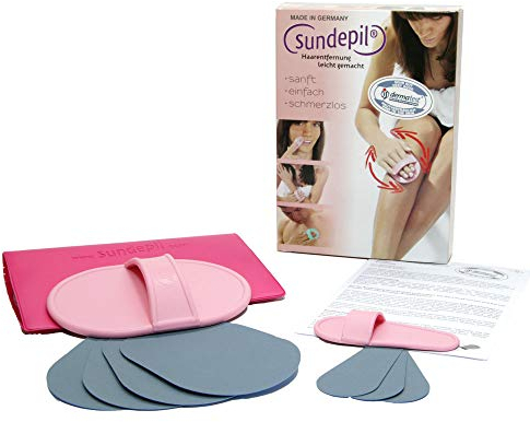 Sundepil Depilationsset zur Haarentfernung (Rosa) manuelle Rasur, für Herren und Damen