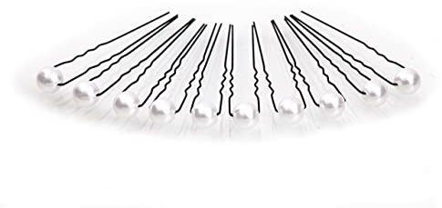 10 x Perlen Haarnadeln - Brauthaarschmuck, Haarschmuck, Perlenhaarnadel | 10PS-Weiss