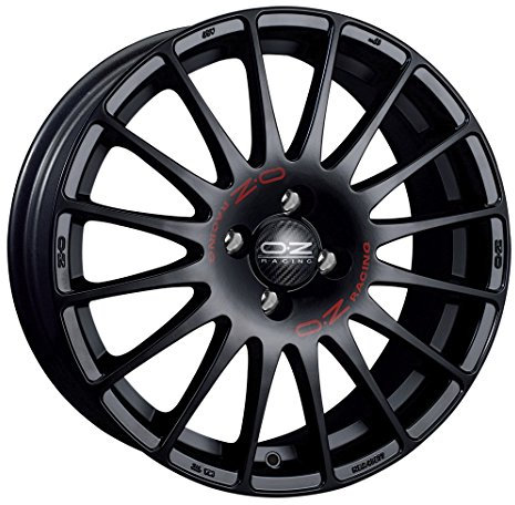 OZ Superturismo Gt Matt Black Red Lettering 6x14 ET60 4x100 Llantas de Aleación