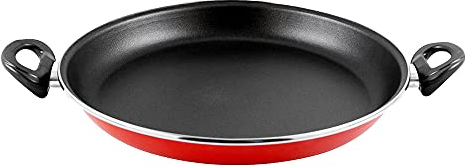MAGEFESA 1112099 Praga paellera, Acero esmaltado vitrificado, Inducción y lavavajillas, Rojo, Diámetro 30