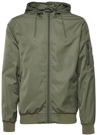 BLEND Razy Giacca di Mezza Stagione Piumini Giubotto da Uomo con Cappuccio, Taglia:M, Colore:Dusty Olive Green (77203)