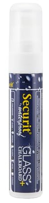 SECURIT - Kreidemarker - Für nicht-poröse Oberflächen (Schwarze Tafel, Glas, Metall, Spiegel...) - Breite Spitze 7-15 mm - Weiß