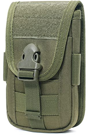 TRIWONDER Funda Militar Táctica Molle Bolsa de Cinturón para Móvil Paquete de Seguridad EDC Kit de Accesorios de Transporte (A - Verde)