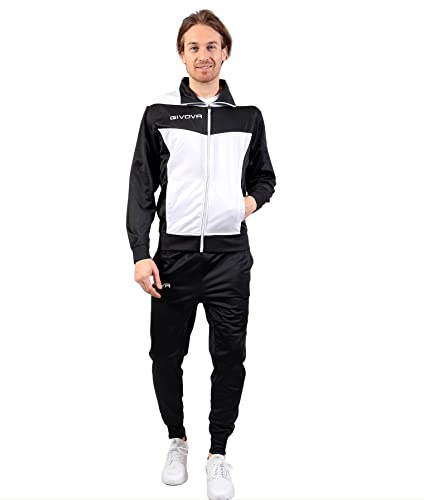GIVOVA Unisex Survêtement Visa Melange Jogginganzug, BLANC/NOIR 4S,