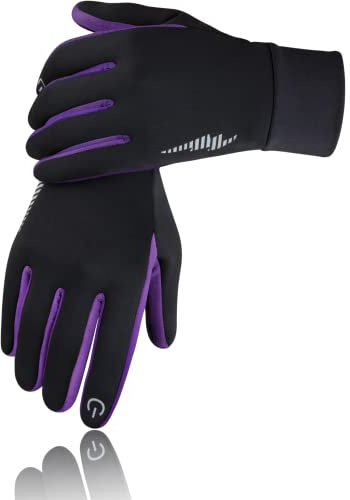 SIMARI Winter Gloves for Women Men - Cold Weather Thermal Touch Screen Ski Snow Glove Liners, Non-Slip Palm & Warm Fleece Lined, for Running Cycling Driving Hiking Walking Sports Outdoor Texting Work