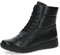 CAPRICE Damen Stiefeletten zum Schnüren Memotion aus Leder mit Schnürsenkeln und Reißverschluss Weite G, Schwarz (Black Nappa), 38 EU
