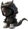 Figuras geniales de dragones, 5 pulgadas Funny Baby Dragón Juguete Navidad Dinosaurio Estatua Resina Dragón Estatua Escritorio Oficina Jardín Dragón Escultura Estatua Figurilla Decorativa, Negro