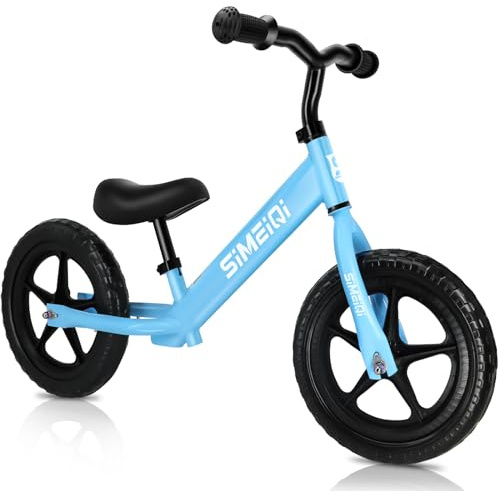 SIMEIQI 12 Inch Kids Balance Bike for 2-4 Years Old Boys Girls No Pedal Toddler Bike Training Bicycle Lightweight Adjustable Handlebar and Seat…