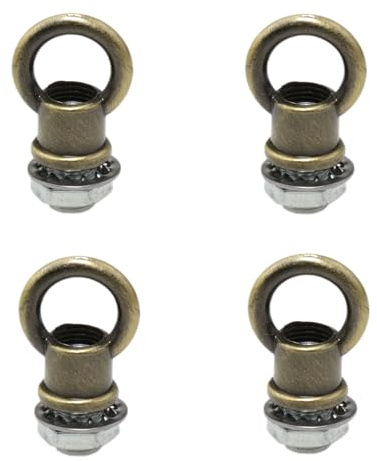 Meuey Lyot Light Fixture Hooks Ring Nut Lifting Ring Nut Eye Nuts Lamp Nut M10 Thread Black Bronze Ring Hanging Light Ring Fixture 4 Sets