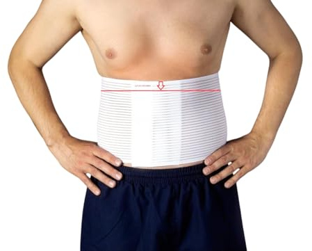 Gruber aktiv | er|leben slim-Edition mag- och ryggstödsbälte, magbälte (storlek 3 Midjemått 110–130 cm)