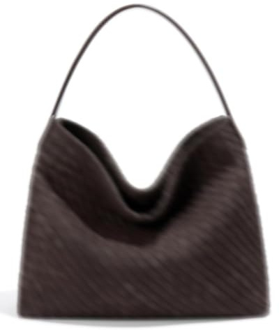 Slouchy Suede Woven Hobo Bags Donna Trendy Suede Borsa Crossbody Mezzaluna Spalla Satchel Bag Top Handle Tote Handbag, Cioccolato, Taglia unica
