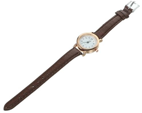 BESPORTBLE Small Watch with Leather Strap Stylish Brown Face for Girls and Ladies Mother's Day for Daily Wear and Present Giving