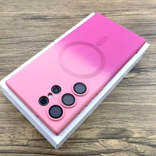 Custodia in silicone sfumato per Samsung Galaxy S24 S23 S22 S21 S20 Ultra Plus FE Note 20 10 S 24 23 22 S20FE Charge Cover, rosa rosso, per Samsung S22 Plus