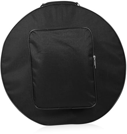 HAMPPLIES Trommelkoffer für Snare Drum 13-14 Zoll aus Nylon mit Schulter und Handtragefunktion Runde Tragbare Instrumententasche für Schlagzeuger und Aufbewahrung
