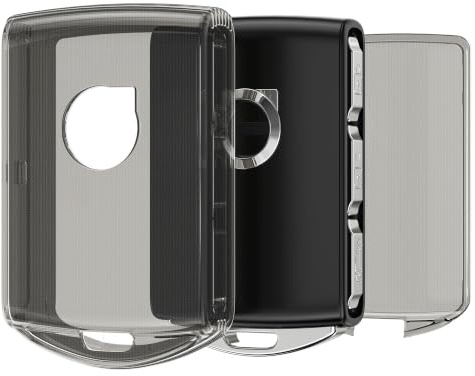kwmobile bilnyckelfodral kompatibelt med Volvo 4-knappars bilnyckel Keyless Go - Bilnyckelfodral - Transparent i svart/transparent