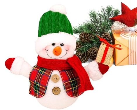 Figuras de muñeco de Nieve, de Centro de Mesa con luz, Decoraciones de Navidad, para Invierno, hogar, Fiesta, día Festivo, Escritorio, Mantel, Interior, casa, Comedor, Mesa