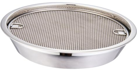 Toyvian Rejilla de Drenaje de Acero Inoxidable Cocina Malla Resistente para Escurrir Aceite y Agua Base Reforzada Deformación para Frutas Verduras y Utensilios
