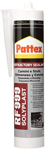 Pattex RF 999, Sellador Refractario para Barbacoas y Chimeneas, Negro, 300 ml