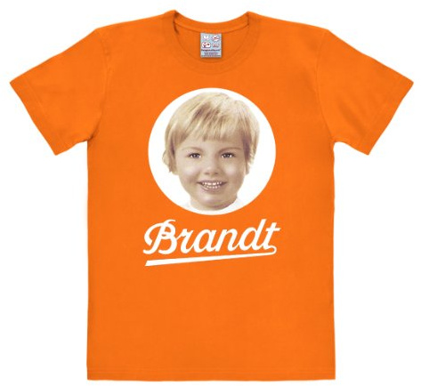 Logoshirt® Brandt Zwieback I Logo I T-Shirt Print I Damen & Herren I kurzärmlig I orange I Lizenziertes Originaldesign I Größe L