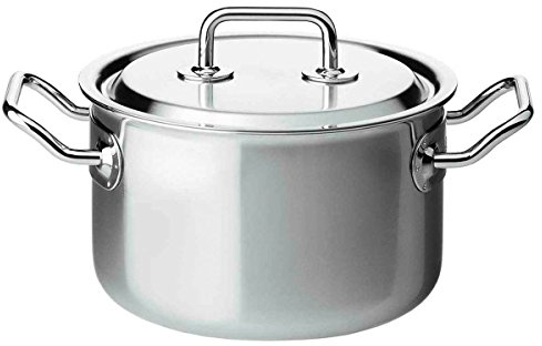 Spring 0415540618 Brigade Premium Fleischtopf mit Deckel, Edelstahl, silber, 14,6 x 24 x 30,4 cm