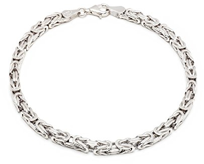 Aurum Jewelry 925 Silberarmband: Königsarmband Silber 4mm 19cm - KARH-40-19