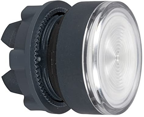 tête bouton poussoir - lumineux - affleurant - blanc - cs - schneider zb5aw313s