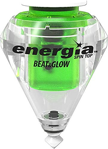 Energía - Beat&Glow Peonza eléctrica Deluxe con doble rodamiento, 3 melodías y luz led, Color surtido, A partir de 5 años (89008)