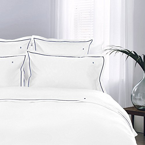 Tommy Hilfiger Uni Mako-Satin Bettwäsche White 1 Bettbezug 155 x 220 cm + 1 Kissenbezug 80 x 80 cm