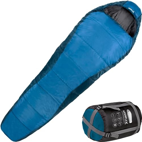 KeenFlex Schlafsack 3-4 Jahreszeiten (Blue +7.0 °C)