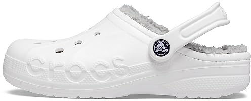 Crocs Unisex Erwachsene Baya Lined Clog Clog, White/Light Grey, 43/44 EU
