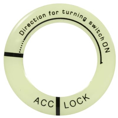 Anello Interruttore di Accensione Luminoso per Auto Moto, Cerchio Interruttore di Accensione, Coperchio Interruttore di Accensione Universale, Anello Decorativo Interruttore di (luce verde nera)