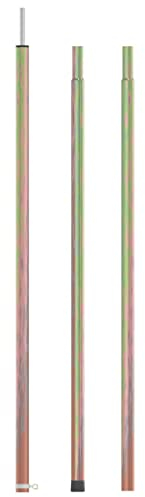 vidaXL Galvanised Steel Telescopic Tent Pole - Adjustable Length (170-255cm), Robust Construction, Quick Setup for Tarps, Tarpaulins, Tents, Awnings