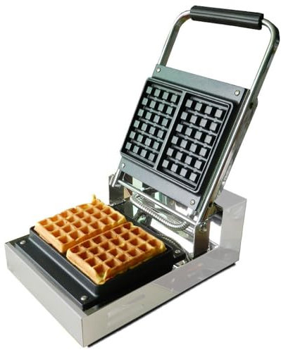 1200W Gofrera Belga Máquina De Gofres Eléctrica con Control De Temperatura Y Tiempo Platos Antiadherentes Calentamiento Uniforme De Doble Cara para Waffles, Omelet, Almuerzo, Snacks (Color : 2 Piece