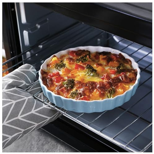 XineYuor Quicheform Keramik,Quiche-Form Porzellan,Ø 20 cm,Tarteform Rund Mit Antihaftbeschichtung,Obstkuchenform,Obstbodenform,Kratzfest,Leichte Reinigung