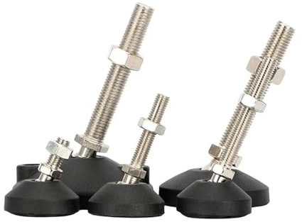KSeSii Pieds de nivellement de Meubles réglables universels M8/M10/M12, Bouchon de Jambe à vis, Base pivotante, Pieds de Tour articulés, Coussinet Coulissant, 4 pièces(D60XM8X50)