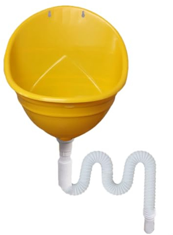 Urinal Urinalbassäng Pissoir väggurinal väggpissoir – enkel och vattenlös med 150 cm dräneringsrör för camping, trädgård, källare, byggplats, WC