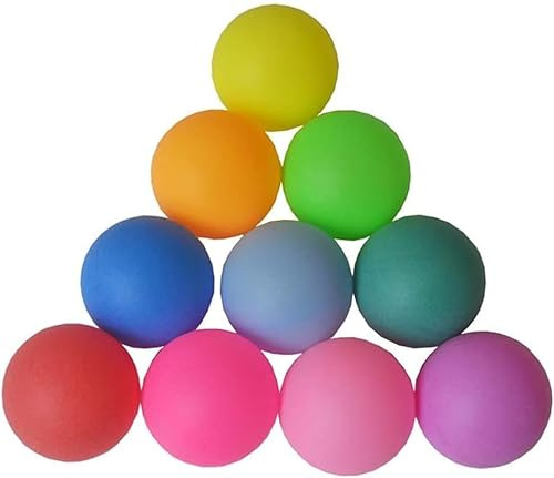 Rzcin 12 Pcs Standard 40mm Ping-Pong Balls Grind Reusable Plastic Table Tennis Ball Colorful Ping-Pong Balls Random Color