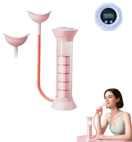 Digital Breathing Dumbbells with Adjustable air holes, Load Bearing Breathing Training Device, Abdominal Breathing Capacity,Slimming Belly, Breathing Resistance Training Dumbbells (Pink)