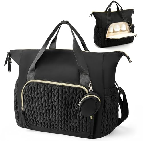 VIHBRAI Borsa da avvolgimento con tasca e supporto da avvolgimento, multifunzionale, borsa per pannolini con borsa termica multifunzionale, borsa per pannolini da viaggio per genitori
