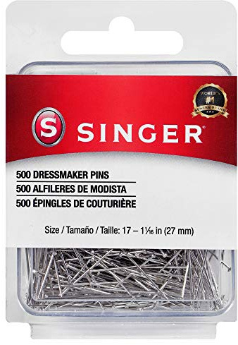Singer 00349 Dressmaker Pins, Size 17, 500-Count