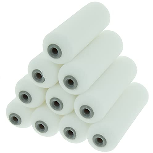 Coral 41510 Foam Coater Paint Mini Roller Cover with a High Density Foam Sleeve Material 4 inch 10 Piece Pack Set