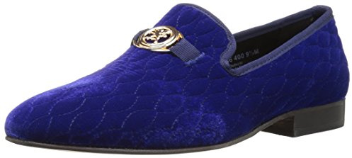 Stacy Adams Homme Valet Velour Bit Slip-on Loafer Mocassin, Bleu, 42.5 EU