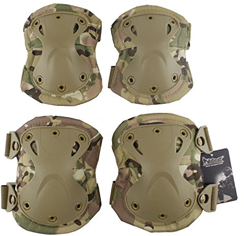 Set King Kong tattico, sportivo, protettivo, per esterni, multicolore, con ginocchiere e gomitiere di sicurezza, per caccia softair militare