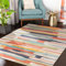 Livabliss Atlanta Teppich Wohnzimmer Boho, großer Teppich Schlafzimmer 120x170 cm - Teppich für Esszimmer mit geometrischem Muster, Skandinavischer Wohnzimmerteppich modern in Orange, Blau, Beige