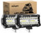 Nilight LED-Pods, 16,5 cm, 120 W, dreireihig, Flutlicht-Spot-Lichtleisten-Kombination, 12.000 lm, Frontscheinwerfer, Nebelscheinwerfer, Off-Road-Beleuchtung für LKW, Pickup, Golfwagen, Geländefahrzeug