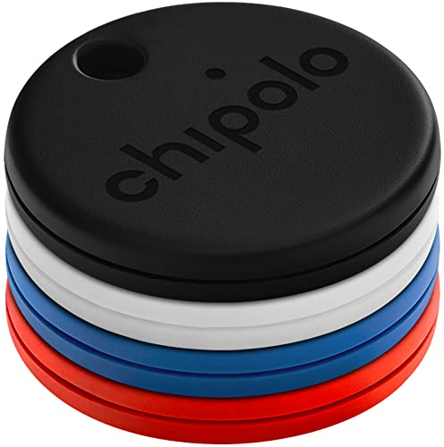 Chipolo One – 4 Pack – Chiave localizzatore, Tracker Bluetooth per Chiavi, Finder Oggetti, Gratuite Funzioni Premium, Funziona con l'app Chipolo (Compatibile con iOS e Android)