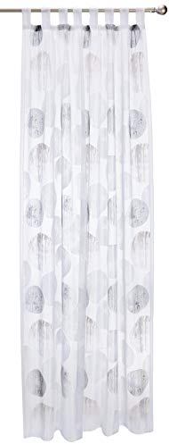 Albani Schal mit 8 Schlaufen + Kräuselband/Eike/ 245x140 cm, Weiß, Grau