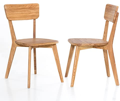 expendio Stabiler Holzstuhl Norina 11 Esszimmerstuhl Küchenstuhl Massivholzstuhl Verschiedene Varianten, Holzart:Eiche Natur geölt